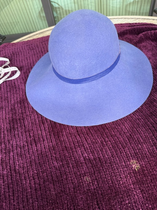 Eric Javits violet, Wide-Brim Wool Felt Hat 4.5 inch brim, amazing condition main image 4